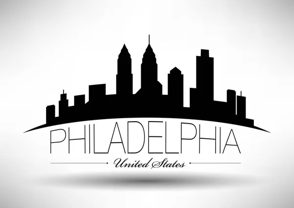 Ciudad de Philadelphia Skyline — Archivo Imágenes Vectoriales