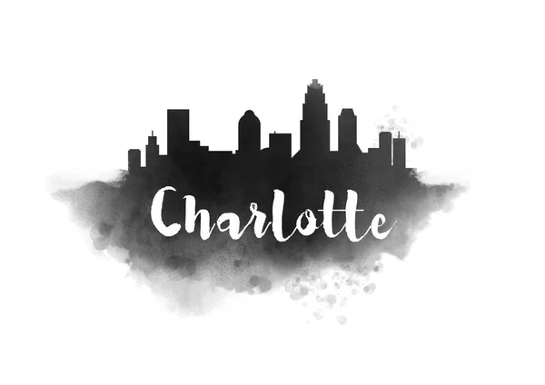 De skyline van de stad van Charlotte — Stockfoto