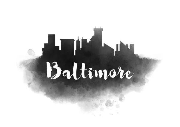 De Skyline van de stad van Baltimore — Stockfoto