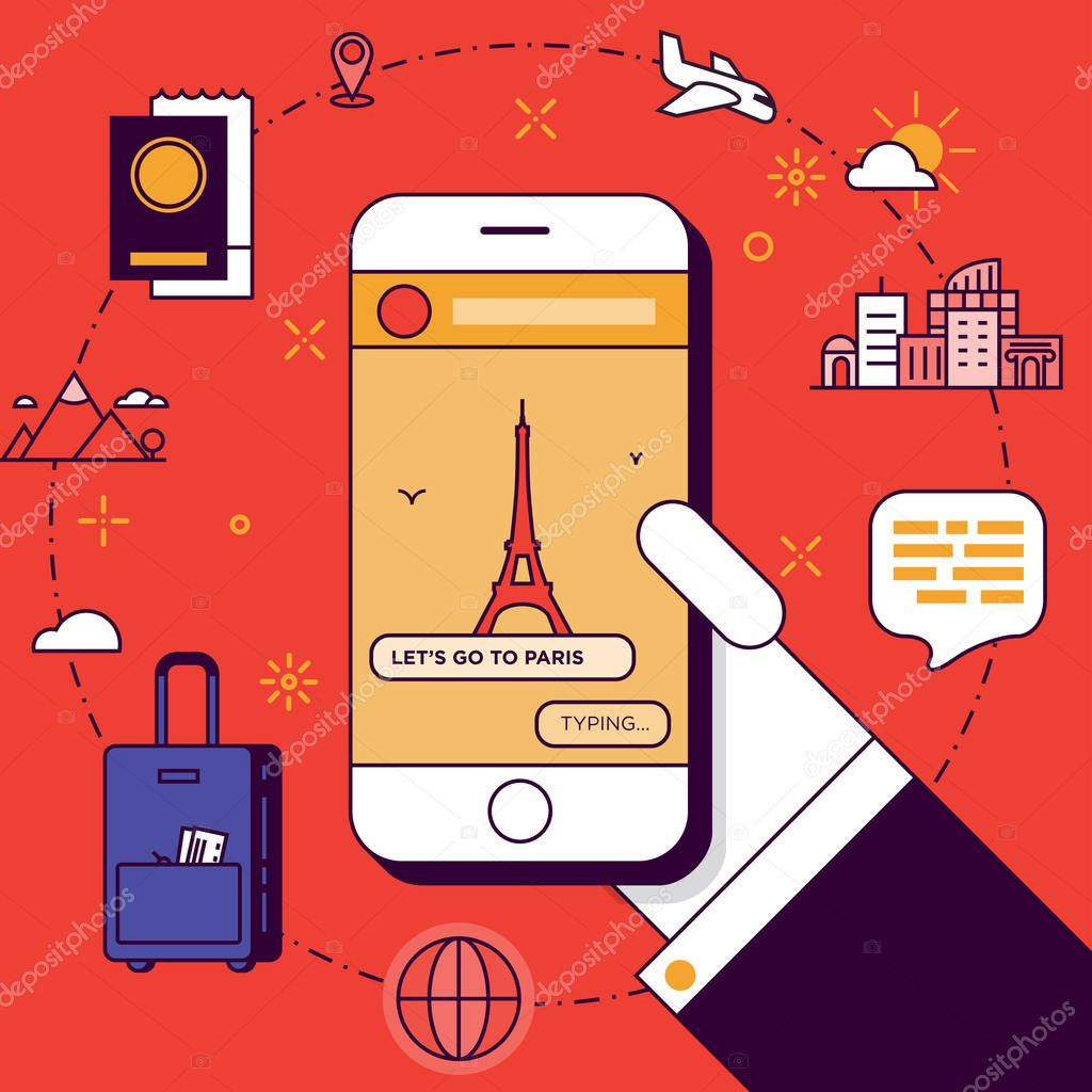 Paris Trip Plan with Smartphone  