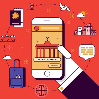 Berlin yolculuk planı ile Smartphone 