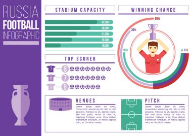 Futbol Kupası 2018 şablon tasarımı