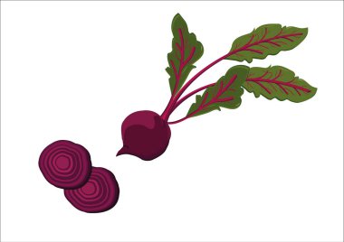 kırmızı pancar yaprakları ile