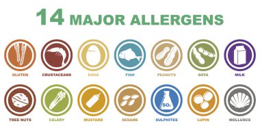 14 major allergens icons