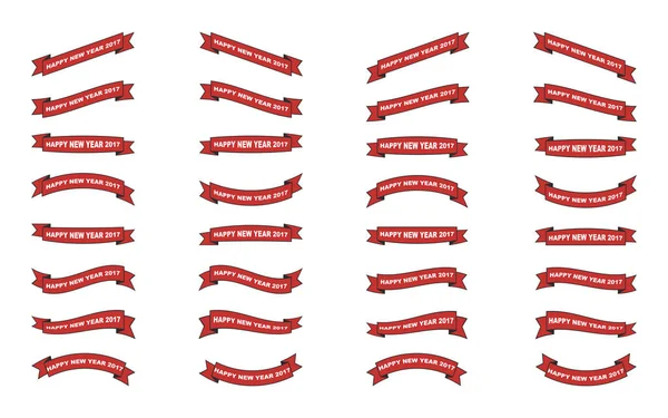 크리스마스 리본 2017 — 스톡 벡터