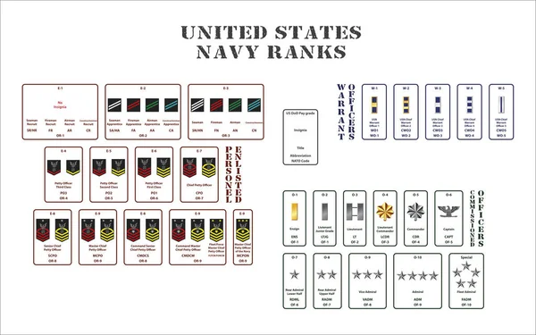 Set Van Gelederen Van Het United States Marine Corps — Stockvector