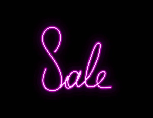 tasarım veya illüstrasyon rengi için pembe satıştaki neon yazı panosu vektör logosu