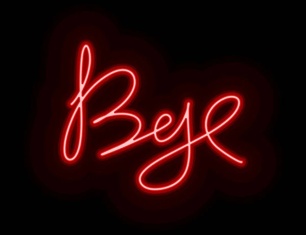 İngilizce kelimeler logo, illüstrasyon, ikon, web tasarımı veya yazdırma için neon vektör imajına elveda. 80 'lerin sokak tabelasına benzeyen renkli neon renkli parlak kelimeler, ziyaretçilerin dikkatini çekiyor.