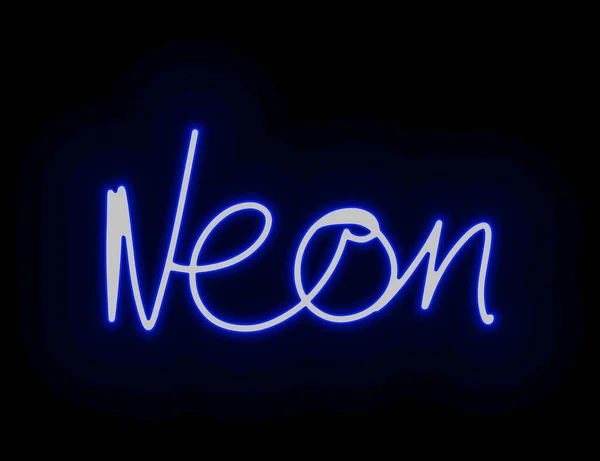 Engelse Woorden Neon Vector Image Voor Logo Illustratie Icoon Webdesign — Stockvector