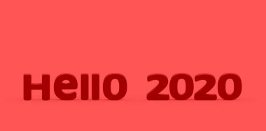 Merhaba 2020, 2020 yeni yıl, mutlu yıllar tebrik kartı, Noel tatili için geçmiş