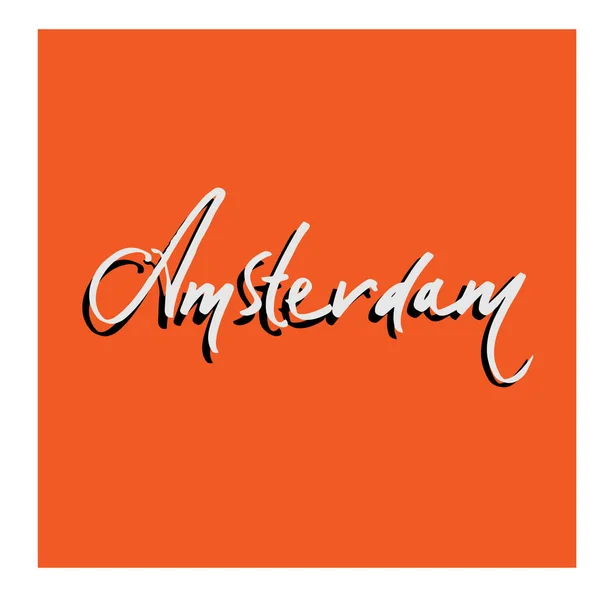 Amsterdam 'da el yazısı harfleri. vektör