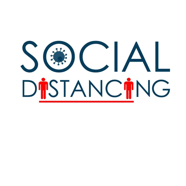 Kavram: Sosyal uzaklık. Koronavirüsü önleme. İnsanlar arasına mesafe koy. Virüs enfeksiyonu yayılmış. Vektör düz resimleme
