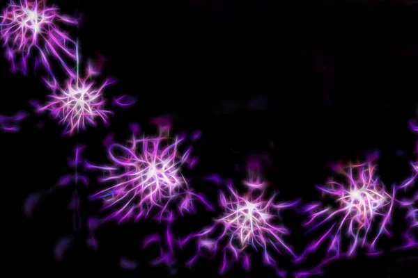 Abstract Purple Clusters Form Bundles Big Data Cyber Technology Background — Stock Photo, Image