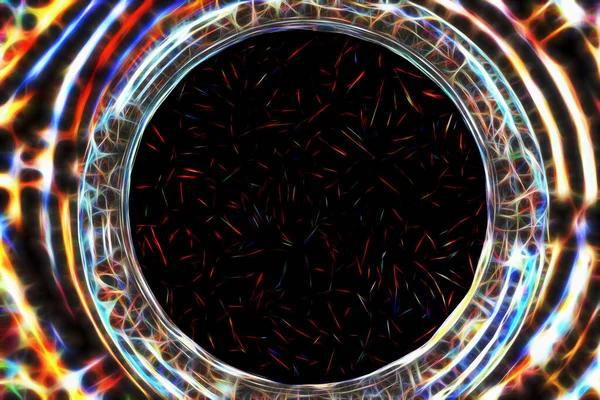 Abstract Ruimte Achtergrond Van Geometrische Licht Gekleurde Lijnen Vorm Van — Stockfoto