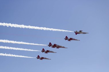 İstanbul, Türkiye - Eylül-18.2019: Yeni havaalanında, hava ve teknoloji festivali Teknofest.