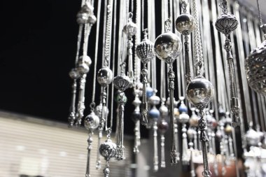 Necklace and bracelet shops in Istanbul's covered bazaar.