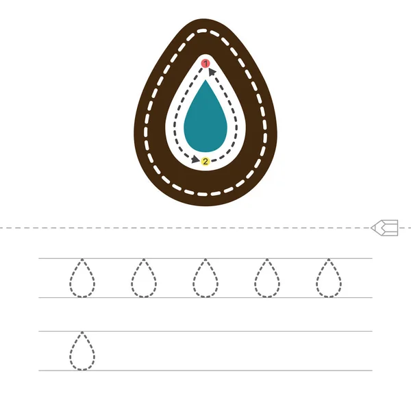 Aprende Formas Figuras Geométricas Hoja Trabajo Preescolar Jardín Infantes Para — Vector de stock