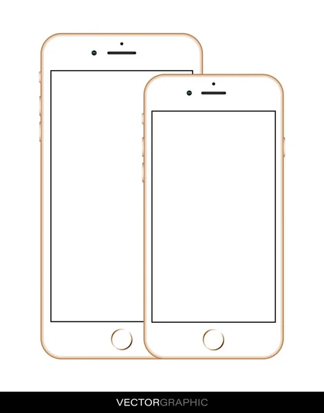 Modèle Téléphone Intelligent Réaliste Avec Hors Écran Gadgets Modernes Isolés — Image vectorielle