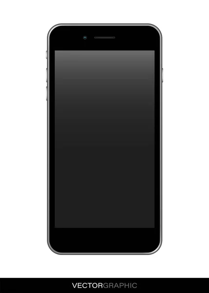 現実的なスマートフォンのテンプレート 白い背景に隔離された現代のガジェット デバイスレイアウト ベクターイラスト — ストックベクタ