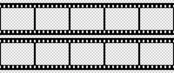 Schwarz Weiße Kamerafilmvorlage Vektorillustration — Stockvektor