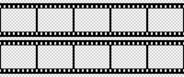 Siyah beyaz kamera film şablonu. Vektör illüstrasyonu.