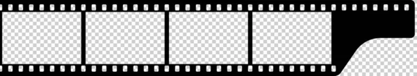 Siyah beyaz kamera film şablonu. Vektör illüstrasyonu.