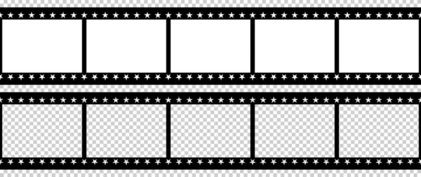 Schwarz Weiße Kamerafilmvorlage Vektorillustration — Stockvektor