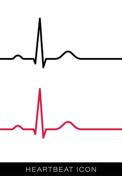 Fréquence Cardiaque Sans Couture Rythme Cardiaque Rouge Noir Eléments Vectoriels — Image vectorielle