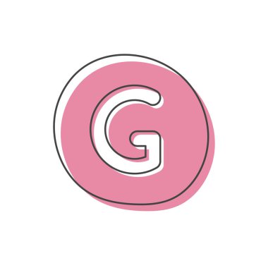 Arkaplanda İngiliz alfabesinden bir harf var. Çocukların gelişimi ve eğitimi için bir setin kartı. Vektör illüstrasyonu.