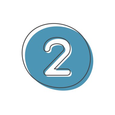  Beyaz bir arkaplanda izole edilmiş renkli bir çemberin içindeki bir numara ile arka plan. Çocukların gelişimi ve eğitimi için bir setin kartı. Vektör illüstrasyonu.