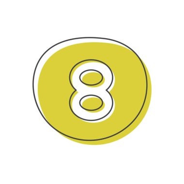  Beyaz bir arkaplanda izole edilmiş renkli bir çemberin içindeki bir numara ile arka plan. Çocukların gelişimi ve eğitimi için bir setin kartı. Vektör illüstrasyonu.