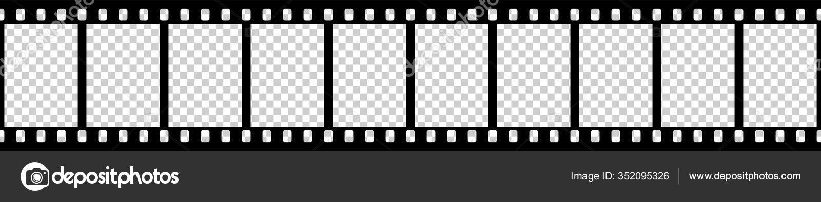 Black White Camera Film Template Right Angles Frame Vector Illustration ...