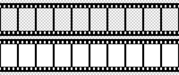 Schwarz Weiße Kamerafilmvorlage Rechtwinklig Zum Rahmen Vektorillustration — Stockvektor