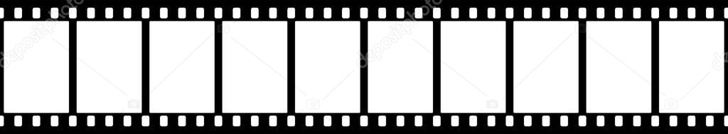 Black White Camera Film Template Right Angles Frame Vector Illustration ...