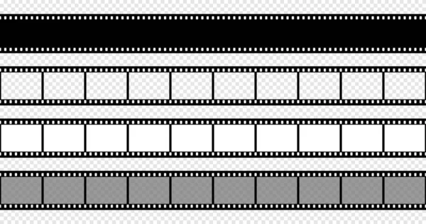 Filme Fotográfico Sem Costura Cinema Vintage Fita Fotográfica Tiras Filme —  Vetores de Stock