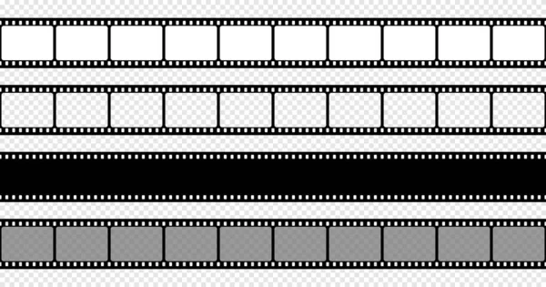 无缝带摄影胶片 古旧的电影和照片磁带 复古胶卷带 镜框的直角 分离的矢量元素 — 图库矢量图片