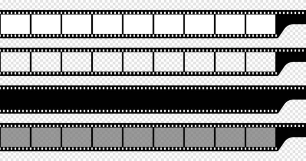 Конец Фильма Винтажное Кино Фотолента Ретро Фильмы Прямые Углы Рамы — стоковый вектор