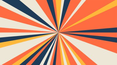 Çizgili renkli arka plan. Çapa noktasından ışınların hareketi. Çizgili renkli bir arka plan. Vektör illüstrasyonu.