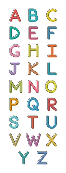 English Alphabet Small Letters Card Set Children Development Education Vector — Stock Vector