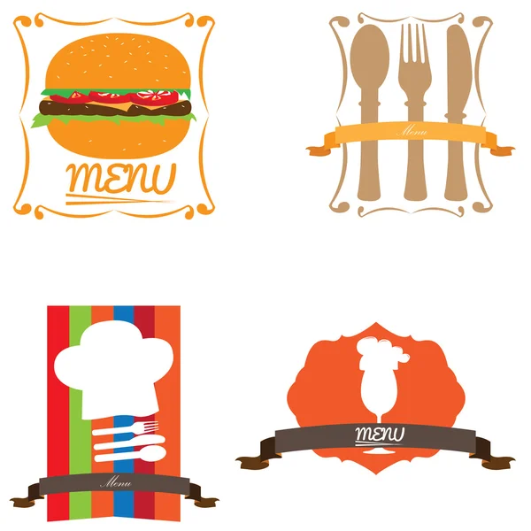 Conjunto de diseños de menú — Vector de stock