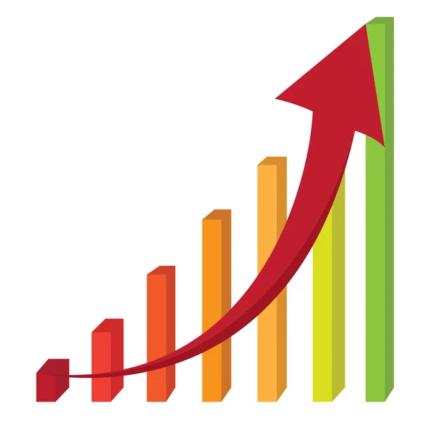 Barra de gráfico de negócios — Vetor de Stock