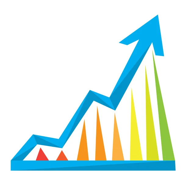 Barra de gráfico de negócios — Vetor de Stock