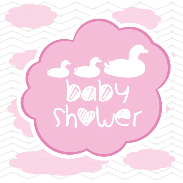 Bebé ducha ilustración — Archivo Imágenes Vectoriales