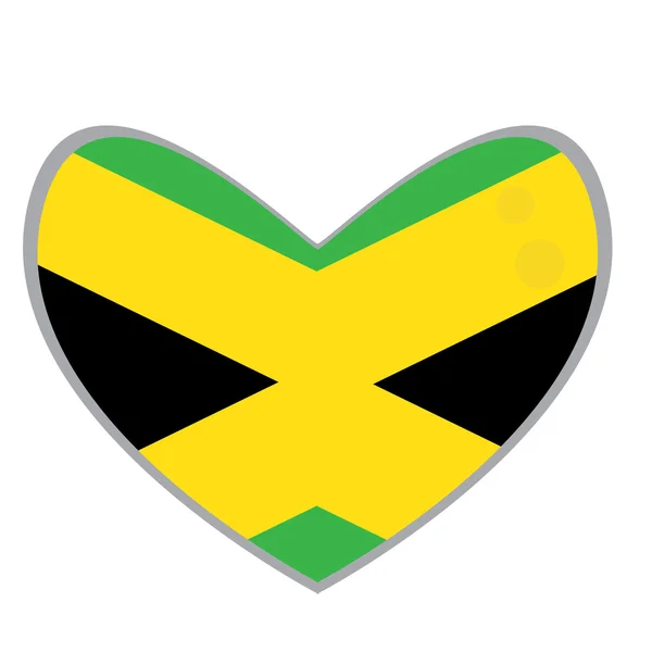 Bandiera giamaicana isolata — Vettoriale Stock