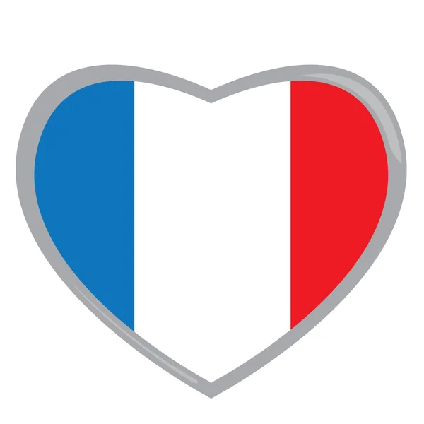 Isolierte französische Flagge — Stockvektor