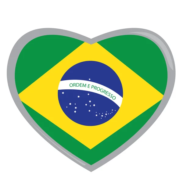 Bandeira brasileira isolada — Vetor de Stock