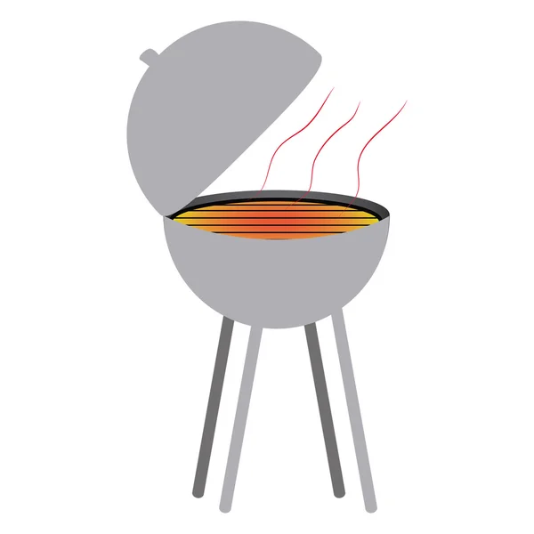 Geïsoleerde barbecue grill — Stockvector