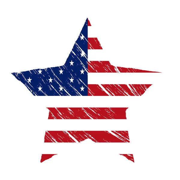 Americká hvězda ilustrace — Stockový vektor