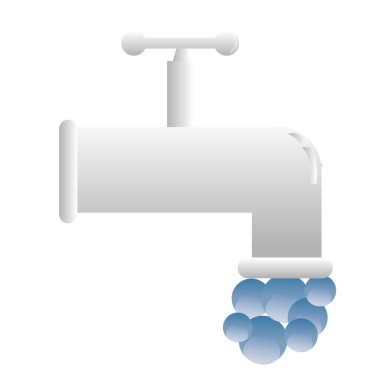 İzole musluk illüstrasyon