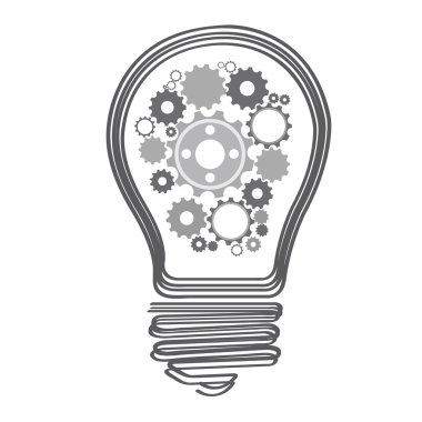 İzole kavramsal ampul